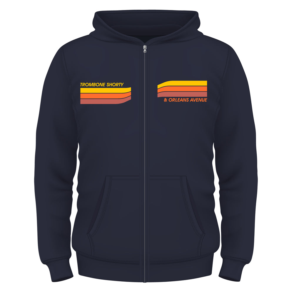 Three Stripe Zip Hoodie