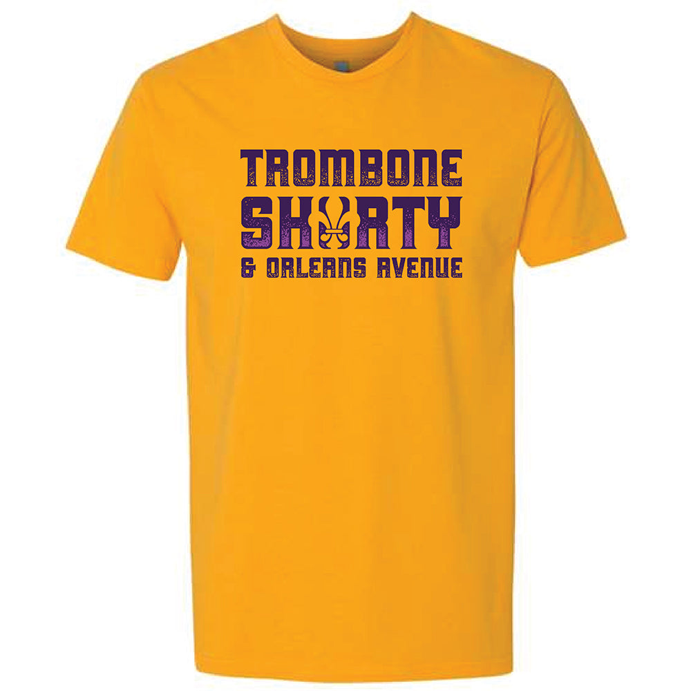 Trombone Shorty Stacked Logo T, Gold
