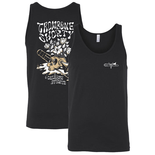 Skull & Magnolias Unisex Tank Top - Black