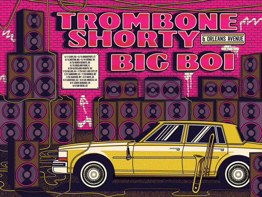 POSTER - Trombone Shorty & Orleans Ave Featuring Big Boi Tour - 2024