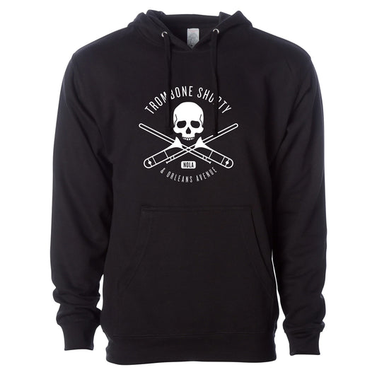 Skull & Cross Trombones Pullover Hoodie - Black
