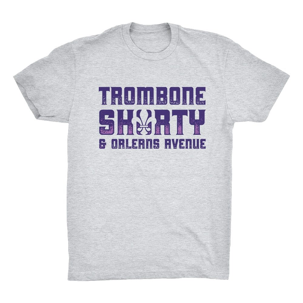 Trombone Shorty & Orleans Avenue Stacked Logo T, Heather Grey