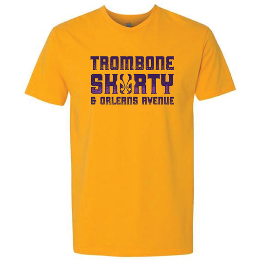 Trombone Shorty Stacked Logo T, Gold